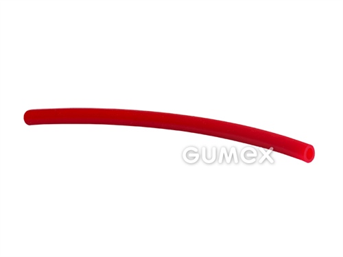 Silikónová hadička, 4/7mm, 60°ShA, -60°C/+180°C, červená (RAL 3000)